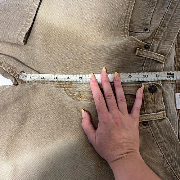 Levi's Mens 505 Regular Fit Jeans Distressed Khaki Color 32 x 26" - Picture 8 of 10